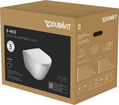 DURAVIT D-NEO Miska wisząca 54cm z deską, Rimless, biała, 45770900A1 WARSZAWA DURAVIT D-NEO Miska wisząca 54cm z deską, Rimless, biała, 45770900A1 WARSZAWA